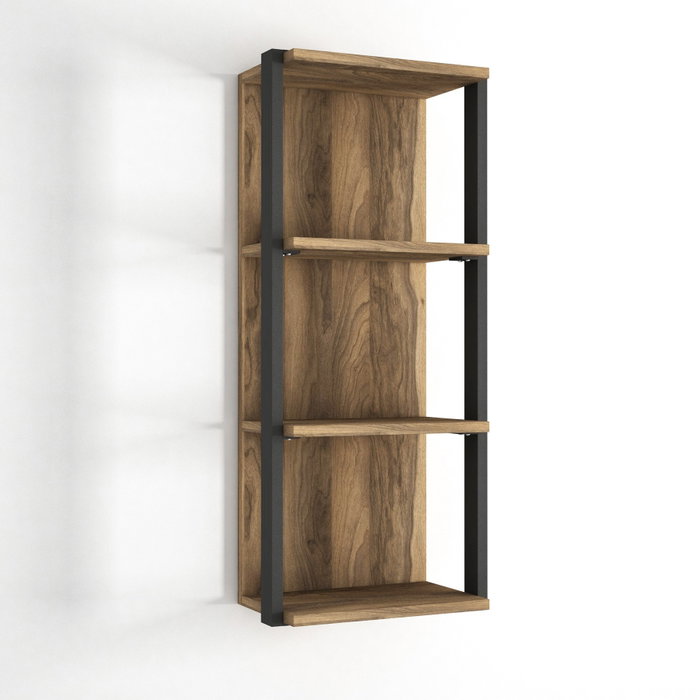 Hanah Home Estantería de Pared Moderna e Industrial - Nogal Hanah Home Estantería de Pared Moderna e Industrial - Nogal
